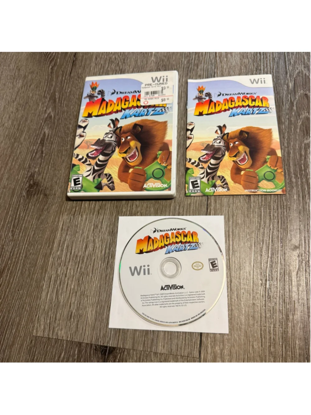 DreamWorks Madagascar Kartz Nintendo Wii Video Game